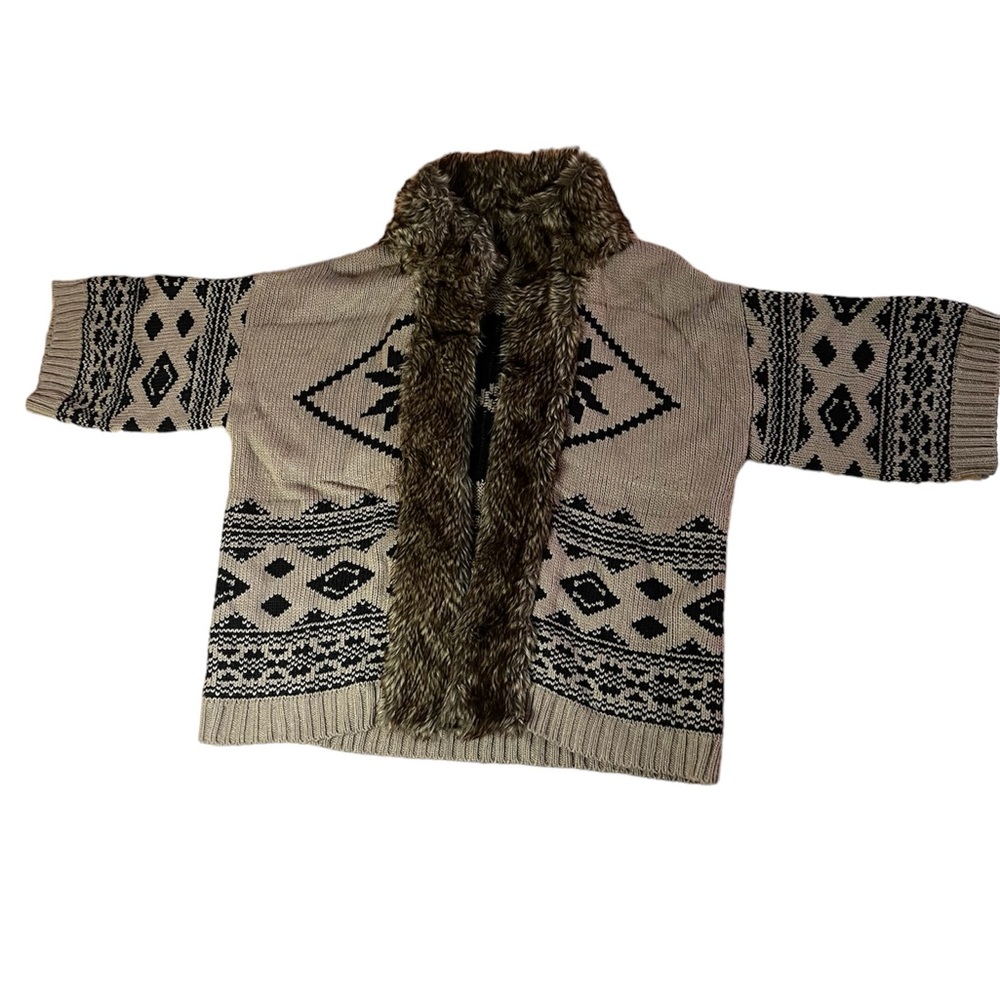 Twisted Angels brown cardigan sweater size medium